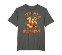 Boo It's My 16th Birthday Halloween Pumpkin 16 Years Old Maglietta