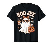 Boo JEE Coquette Leopard Boujee Halloween Ghost Maglietta