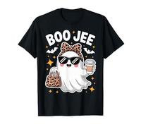 Boo JEE Coquette Leopard Boujee Halloween Ghost Maglietta