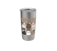 Boo-Jee Cute Ghost Coquette Bow Halloween Bicchiere termico in acciaio inox doppia parete