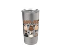Boo-Jee Cute Ghost Coquette Bow Halloween Bicchiere termico in acciaio inox doppia parete