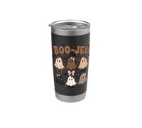 Boo-Jee Cute Ghost Coquette Bow Halloween Bicchiere termico in acciaio inox doppia parete