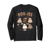 Boo-JEE Cute Ghost Coquette Bow Halloween Maglia a Manica