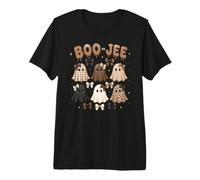 Boo-JEE Cute Ghost Coquette Bow Halloween Maglietta Premium