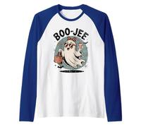 Boo-JEE Fantasma Halloween Bougie Girly Spooky Carino Haunting Maglia con Maniche Raglan