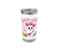 Boo Jee Spooky Mucca Fantasma Rosa Zucca Halloween Donne Ragazza Bicchiere termico in acciaio inox doppia parete