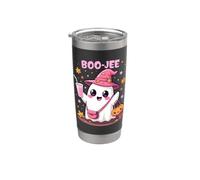 Boo Jee Spooky Witch Ghost Pink Halloween Zucca Costumi Bicchiere termico in acciaio inox doppia parete