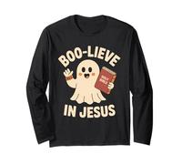 Boo-Lieve in Gesù - Cristianesimo di Halloween Maglia a Manica