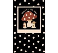 Boo Love At First Sight: Sweet Ghosts & Mushroom - Lined Journal | Halloween Themed | Black Polka Dots | 120 Pages | 5 X 8