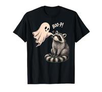 Boo-P Ghost Procione Naso Boop Divertente Halloween Maglietta