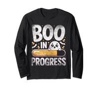 Boo Progress Cute Ghost Halloween Charging Bar Maglia a Manica