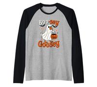 Boo-sey Goosey Divertente Halloween Goose Trick or Treat Graphic Maglia con Maniche Raglan