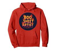Boo Sheet Artist This Is Boo Foglio Spooky Halloween Fun Felpa con Cappuccio, Unisex per Adulti, Rosso, L