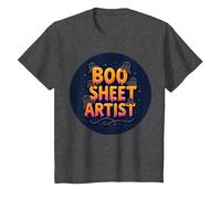 Boo Sheet Artist This Is Boo Foglio Spooky Halloween Fun Maglietta, Bambini, Grigio Scuro, 8 Anni