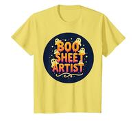 Boo Sheet Artist This Is Boo Foglio Spooky Halloween Fun Maglietta, Bambini, Limone, 8 Anni