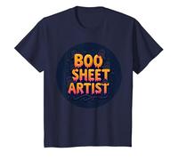 Boo Sheet Artist This Is Boo Foglio Spooky Halloween Fun Maglietta, Bambini, Navy, 2 Anni