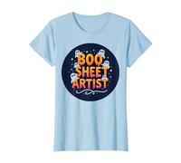 Boo Sheet Artist This Is Boo Foglio Spooky Halloween Fun Maglietta, Donna, Celeste, S