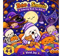 BOO & SNOOZE: Bold & Easy Halloween Coloring Book for Kids Ages 4-8