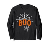 Boo Spiderweb con Ragno - Design Invecchiato Maglia a Manica