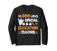 Boo Teacher Special Education Funny Ghost Teacher Costume Maglia a Manica
