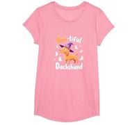 Boo-Tiful Bassotto Halloween Felpa Spettrale Amante dei Cani Maglietta, Ragazze, Rosa, L