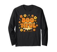 Boo Tiful e Spooky Halloween Ghost Design Maglia a Manica