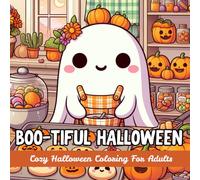 Boo-tiful Halloween: A Cute Halloween Coloring Book for Adults: Halloween Coloring Book for Adults: Cute and Cozy Spooky Designs for Relaxation and ... Stress Reliever, Cozy Fall Vibes, and the