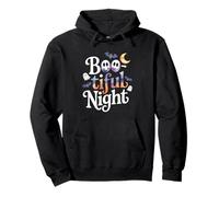 Boo-Tiful Night Carino Acquerello Halloween Pun Felpa con Cappuccio