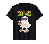 Boo-Tiful Vibes Only Ghost Halloween Cute Ghost Scarpe da Ginnastica Maglietta