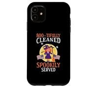 Boo-tifully Pulito Spookily Servito Scuola Janitor Halloween Custodia per iPhone 11