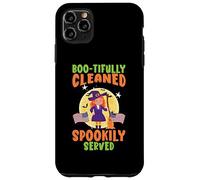 Boo-tifully Pulito Spookily Servito Scuola Janitor Halloween Custodia per iPhone 11 Pro Max