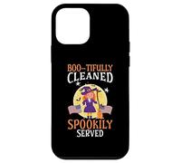 Boo-tifully Pulito Spookily Servito Scuola Janitor Halloween Custodia per iPhone 12 mini