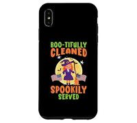 Boo-tifully Pulito Spookily Servito Scuola Janitor Halloween Custodia per iPhone XS Max
