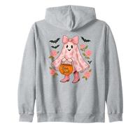 Boo Y'All - Stivali da Cowboy Fantasma per Halloween, Motivo: Rose Felpa con Cappuccio