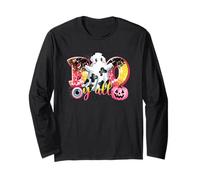 Boo Y'All Zucca Fantasma Spirito di Halloween Maglia a Manica