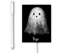Boo Yard Sign With Stakes 11,7 x 15,2 cm, cartello in alluminio per la decorazione di casa fattoria all'aperto cartello di Halloween