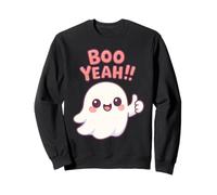 Boo Yeah Chibi Fantasma Kawaii Halloween Spettrale Felpa