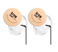 Boobeen Gel Styling per Sopracciglia Trasparente-2PCS, Cera per Sopracciglia con Applicatore Flessibile, Pomata per Sopracciglia a Lunga Durata per Sopracciglia Piumate 3D
