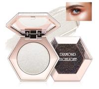 Boobeen Highlighter Makeup Highlighter Powder Palette, Shimmering Shiny Face Body Highlight Contouring Palette, Smoothing Long Lasting Glitter Illuminator con Specchio