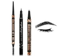 Boobeen Kit de Maquillaje para Cejas, Lápiz de Cejas de 4 Puntas, Lápiz de Cejas con Pincel, Delineador de Ojos Líquido a Prueba de Manchas y de Larga Duración, 3 Piezas