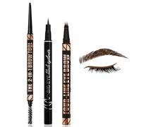 Boobeen Kit de Maquillaje para Cejas, Lápiz de Cejas de 4 Puntas, Lápiz de Cejas con Pincel, Delineador de Ojos Líquido a Prueba de Manchas y de Larga Duración, 3 Piezas