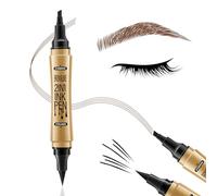 Boobeen Penna liquida per sopracciglia Eyeliner a doppia estremità, kit di 4 matite per sopracciglia a inchiostro per un trucco opaco degli occhi, scorrevole e uniforme