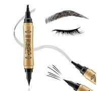 Boobeen Penna liquida per sopracciglia Eyeliner a doppia estremità, kit di 4 matite per sopracciglia a inchiostro per un trucco opaco degli occhi, scorrevole e uniforme
