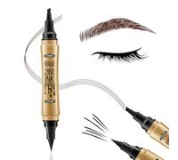 Boobeen Penna liquida per sopracciglia Eyeliner a doppia estremità, kit di 4 matite per sopracciglia a inchiostro per un trucco opaco degli occhi, scorrevole e uniforme