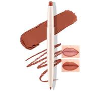 Boobeen Rossetto a doppia testa Trucco fodera labbra opaco 2 in 1 set rossetto velluto nudo a lunga durata, non sbiadisce, matita labbra morbida crema per donne colore labbra, finitura satinata opaca