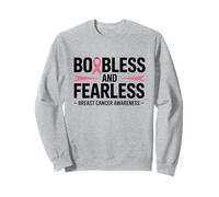 Boobless and Fearless Funny Breast Cancer Awareness Quote Felpa