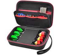 Boobowl Borsa Organizer Per Freccette, Punta In Acciaio E Freccette Morbide, Borsa Per Il Trasporto, Adatta Per Bersagli, Fusti, Alette E Accessori, Nero, Tiene 6 Dardi