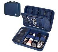 Boobowl Custodia rigida da viaggio per tagliacapelli, accessori da barbiere, borsa organizer per tagliacapelli, porta rasoio per Ufree/per Wahl/per kit di toelettatura da uomo Andis - Blu