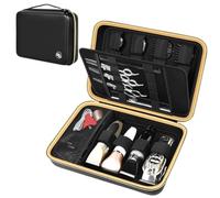 Boobowl Custodia rigida da viaggio per tagliacapelli, accessori da barbiere, borsa organizer per tagliacapelli, porta rasoio per Ufree/per Wahl/per kit di toelettatura da uomo Andis - Nero scuro