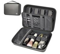 Boobowl Custodia rigida da viaggio per tagliacapelli, borsa organizer per tagliacapelli, barbiere, custodia portaoggetti per tagliacapelli, per kit Wahl Men Razor Guard - solo scatola (grigio scuro)